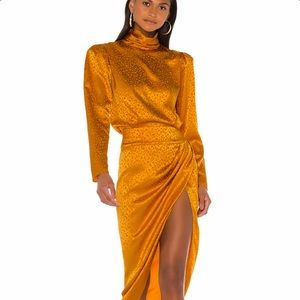 ronny kobo kiara dress - marigold (sz sm)